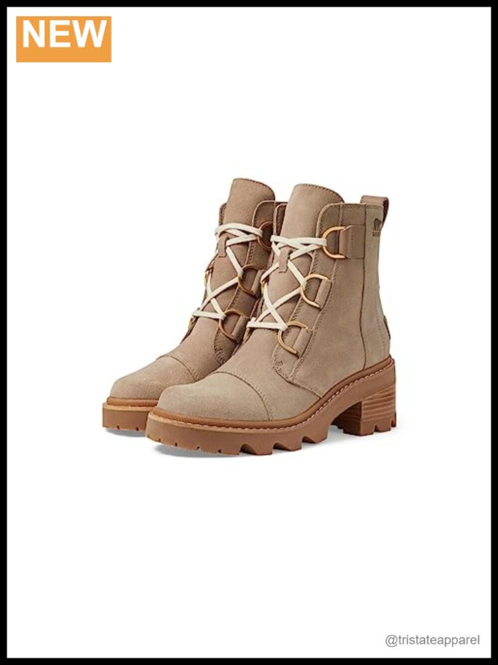 Women's Ankle-High Lace Up Winter Boots with Leather Upper and Rubber Sole